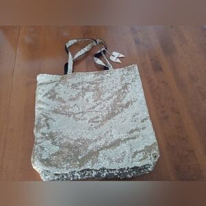 Victoria's Secret Sequin Tote Bag - Gold